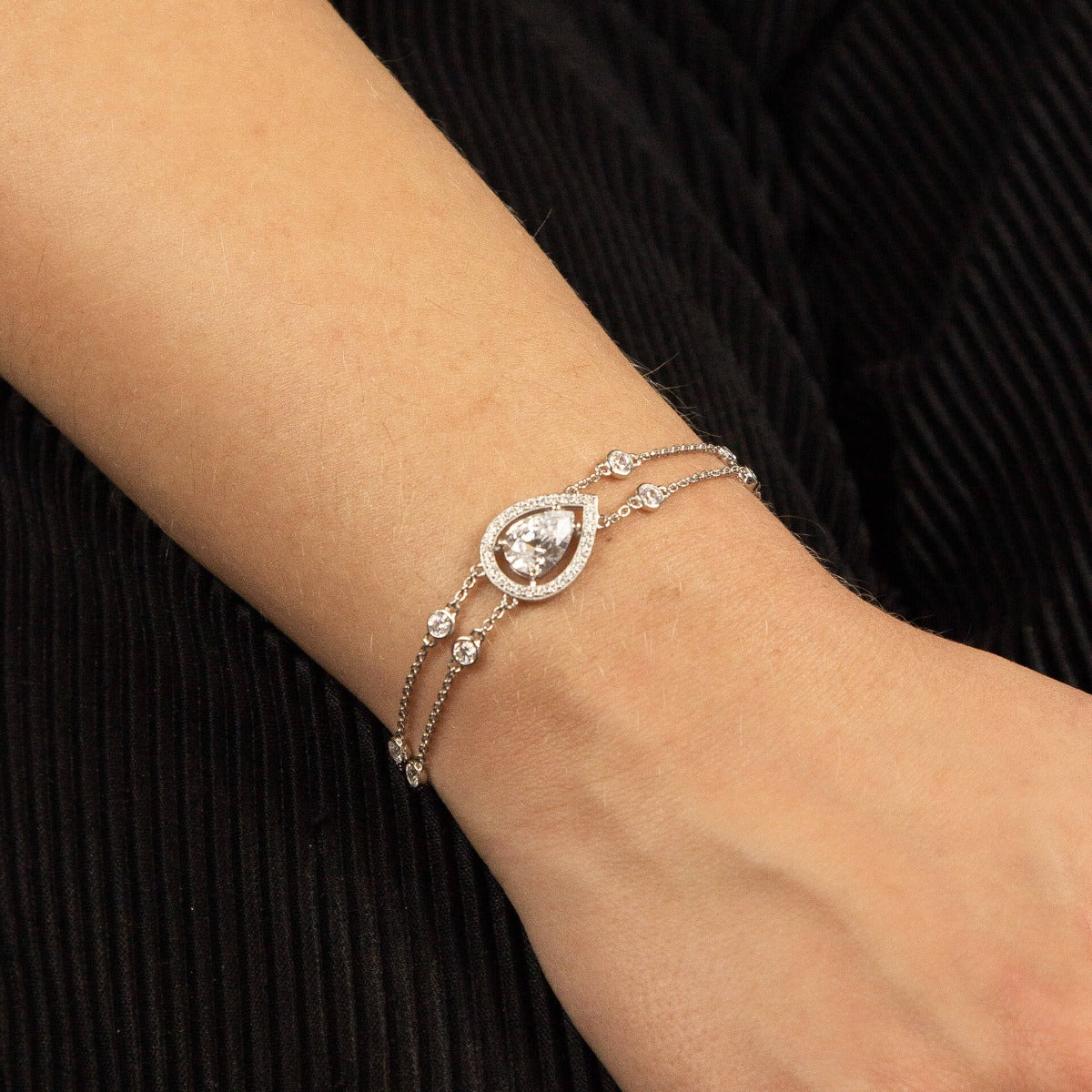 Teardrop Double Row Bracelet