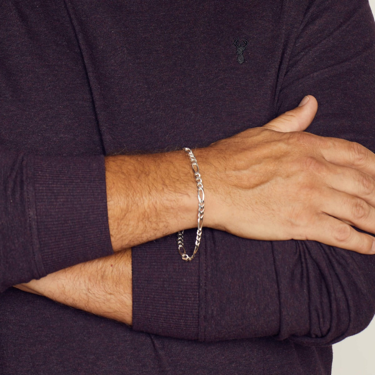 Heavyweight Figaro Chain Bracelet