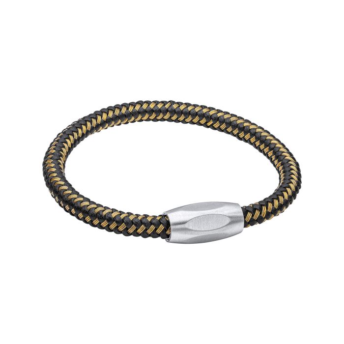 Black and Yellow Gold Plated Wire Bracelet
