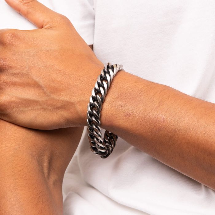 Oxidised Heavy Weight Foxtail Bracelet