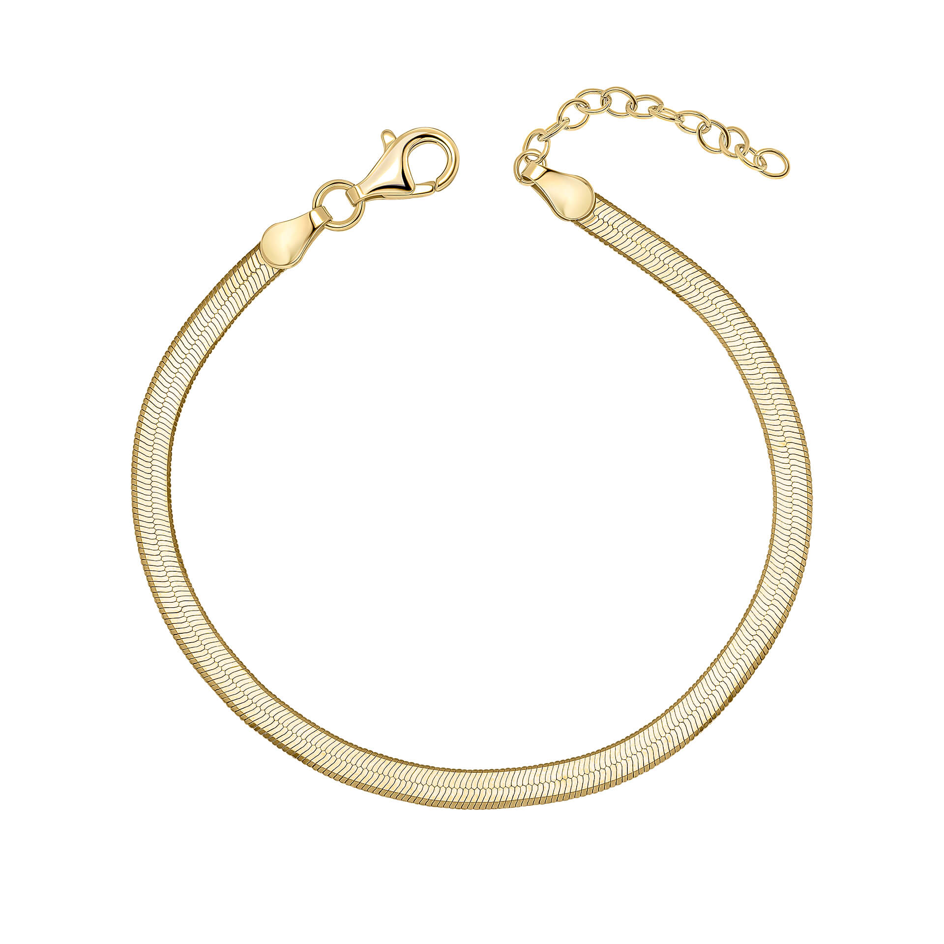 Flat Herringbone Chain Bracelet