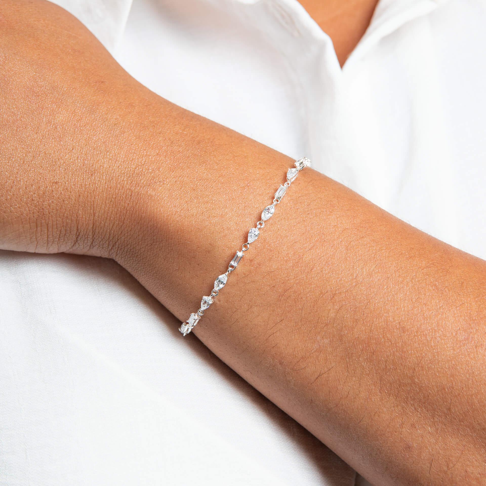 Mixed Shapes Tennis Bracelet