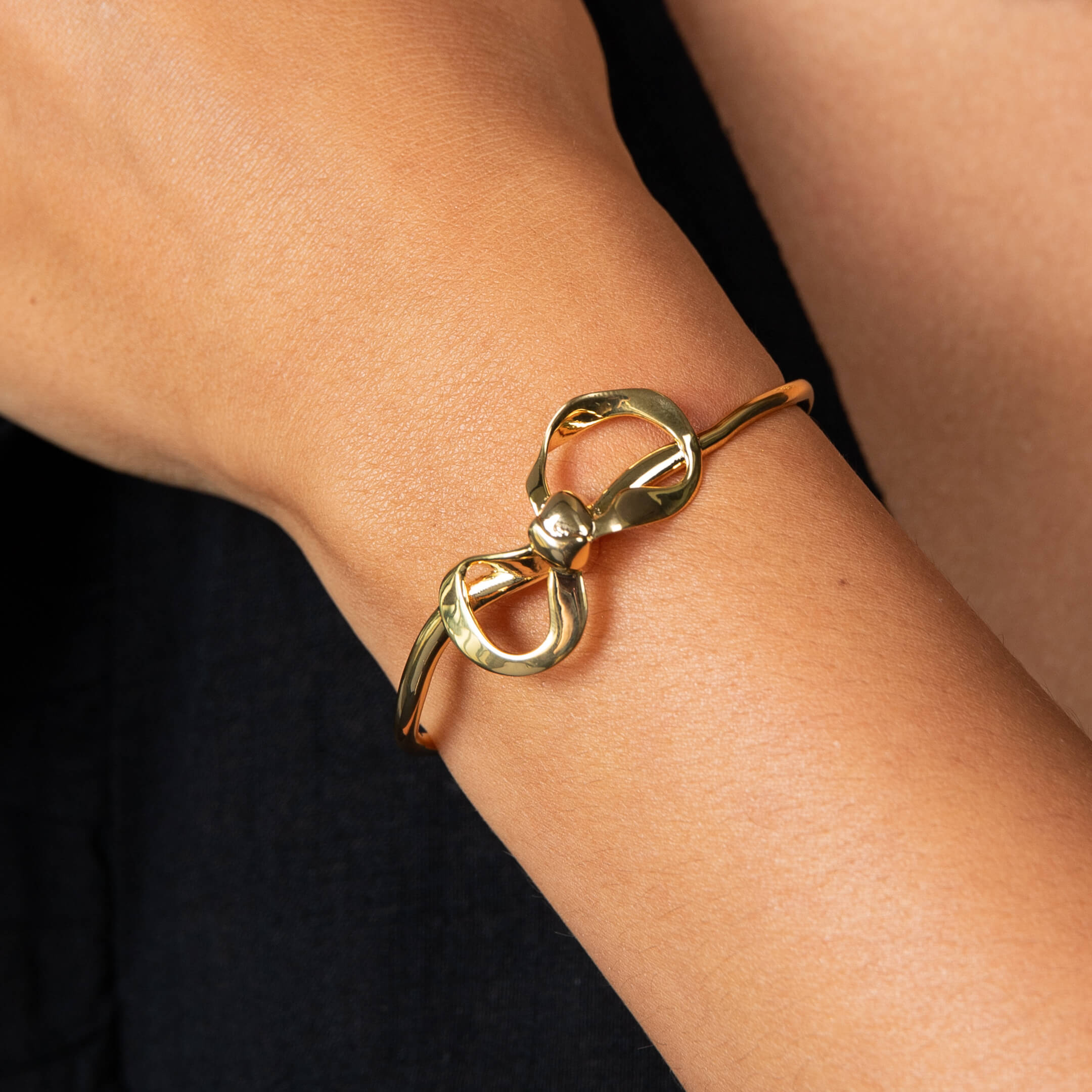 Statement Ribbon Bow Bangle