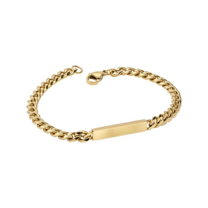 Chain Bracelet with Engravable Bar