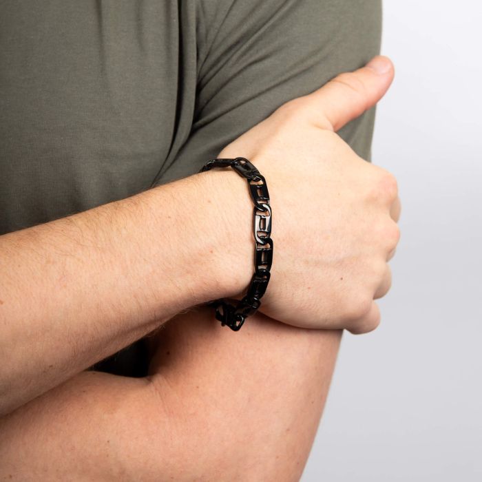 Black Anchor Chain Bracelet