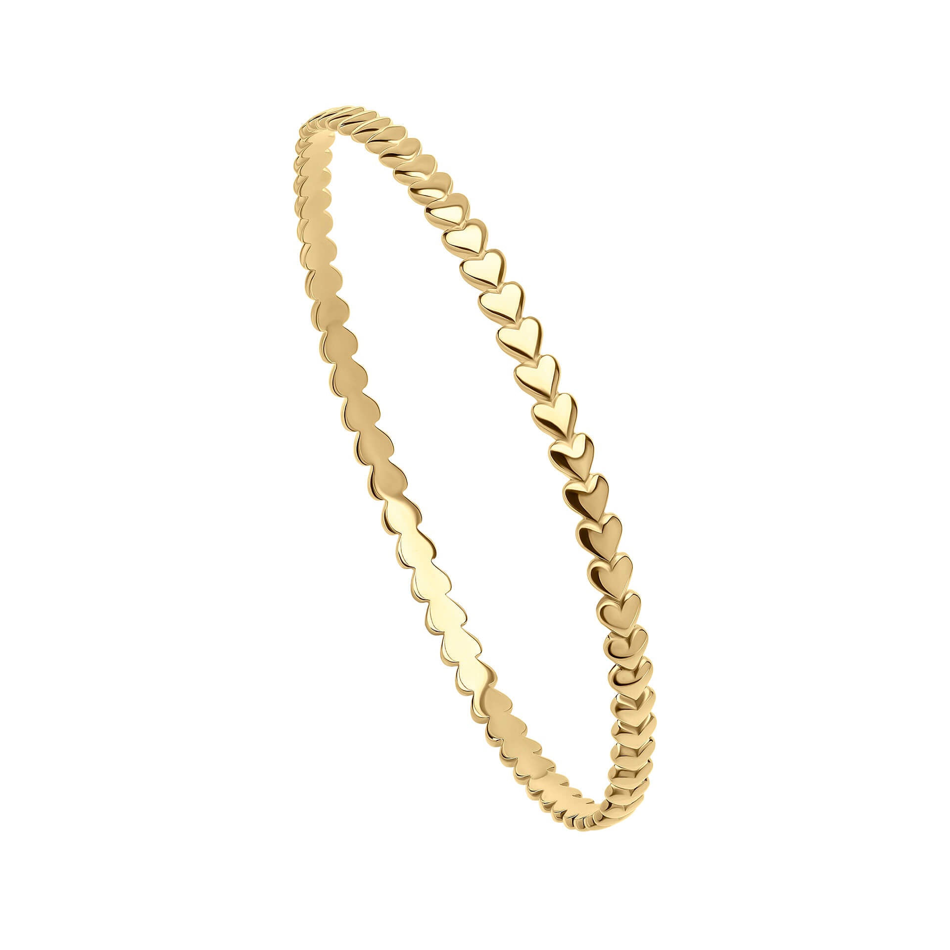 Heart Sequence 4mm Bangle