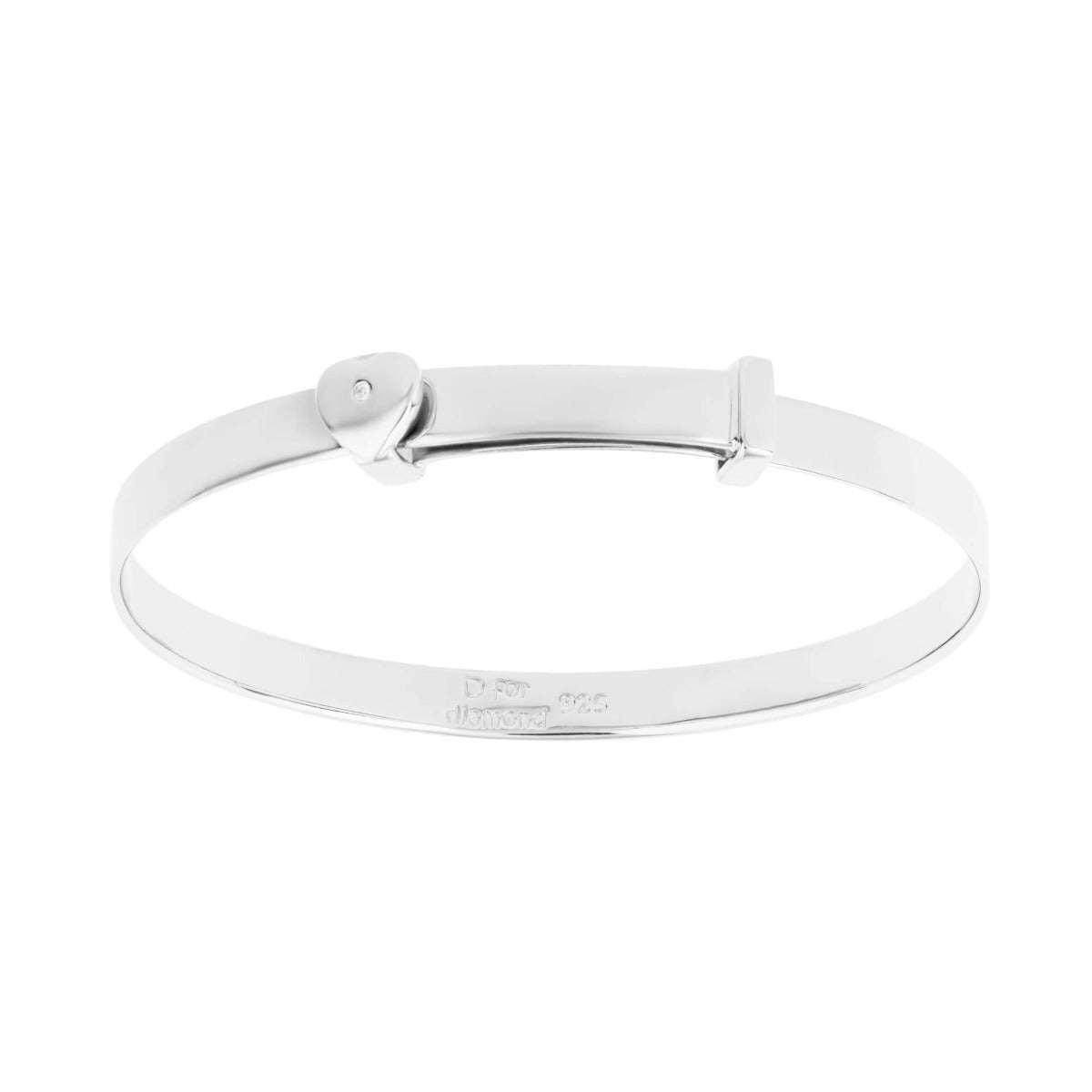 Heart Expanding Bangle with Diamond