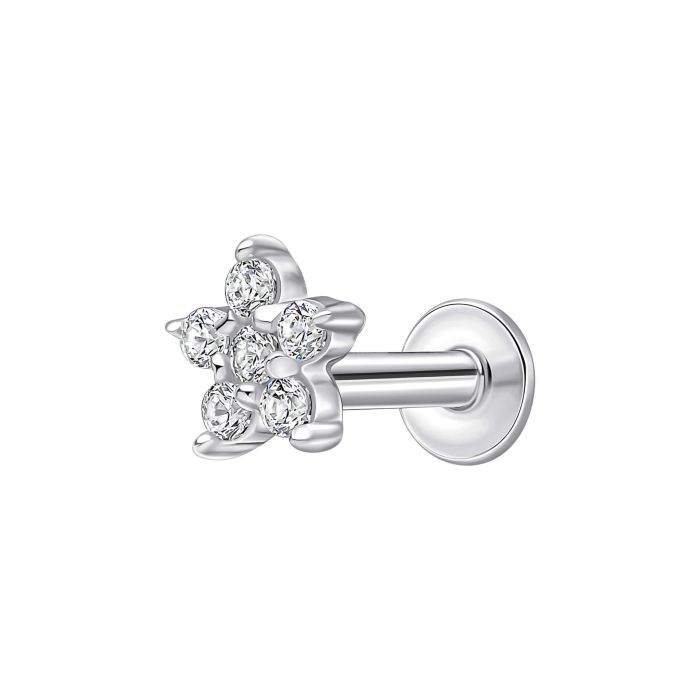 Flower Labret Stud Earring