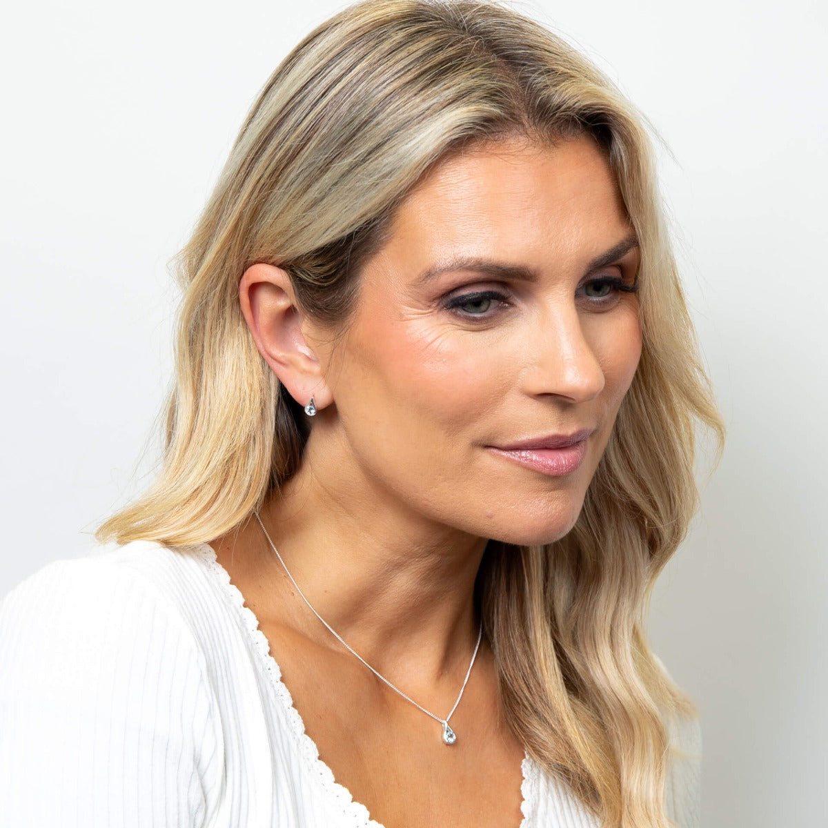 Teardrop Stud Earrings
