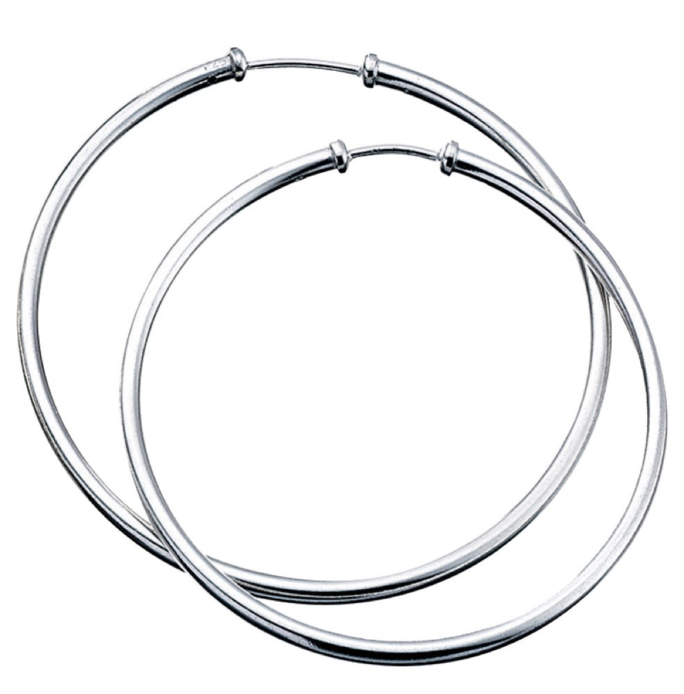 Plain Hoop Earrings 50mm