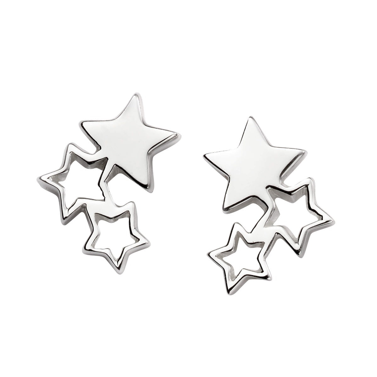 Triple Star Stud Earrings