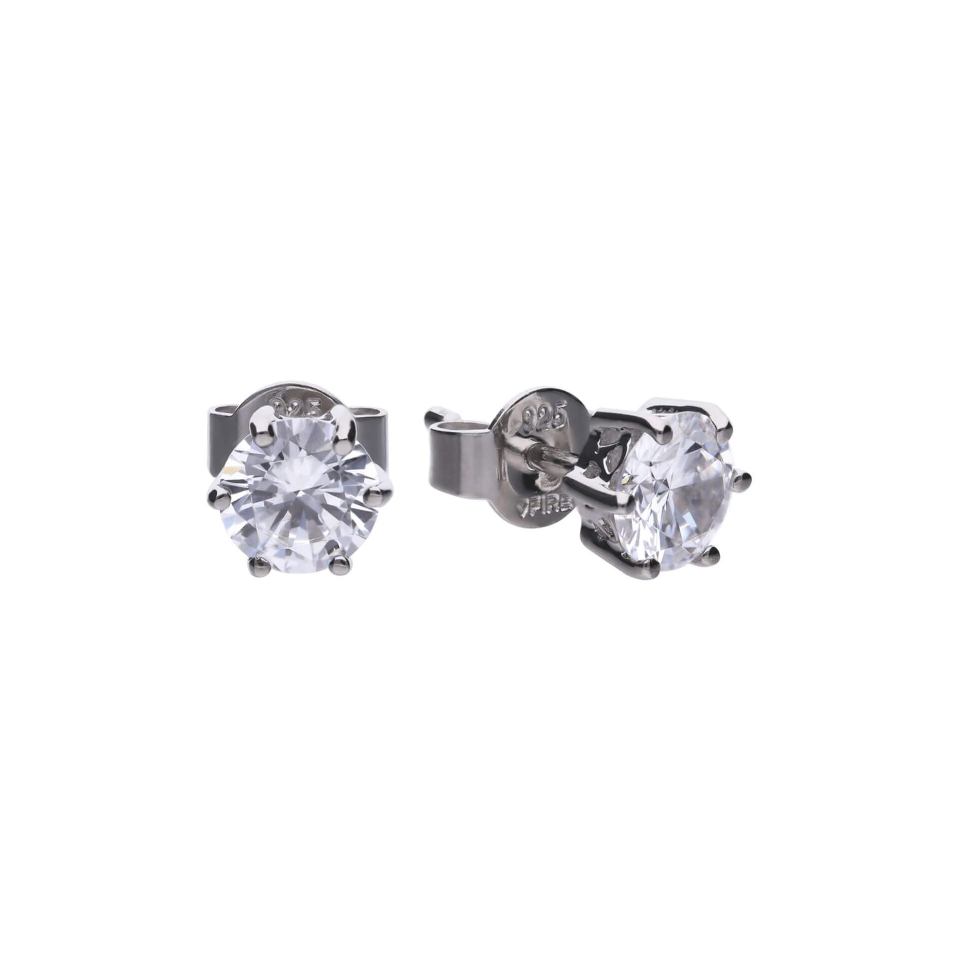 Six Claw Carat Stud Earrings