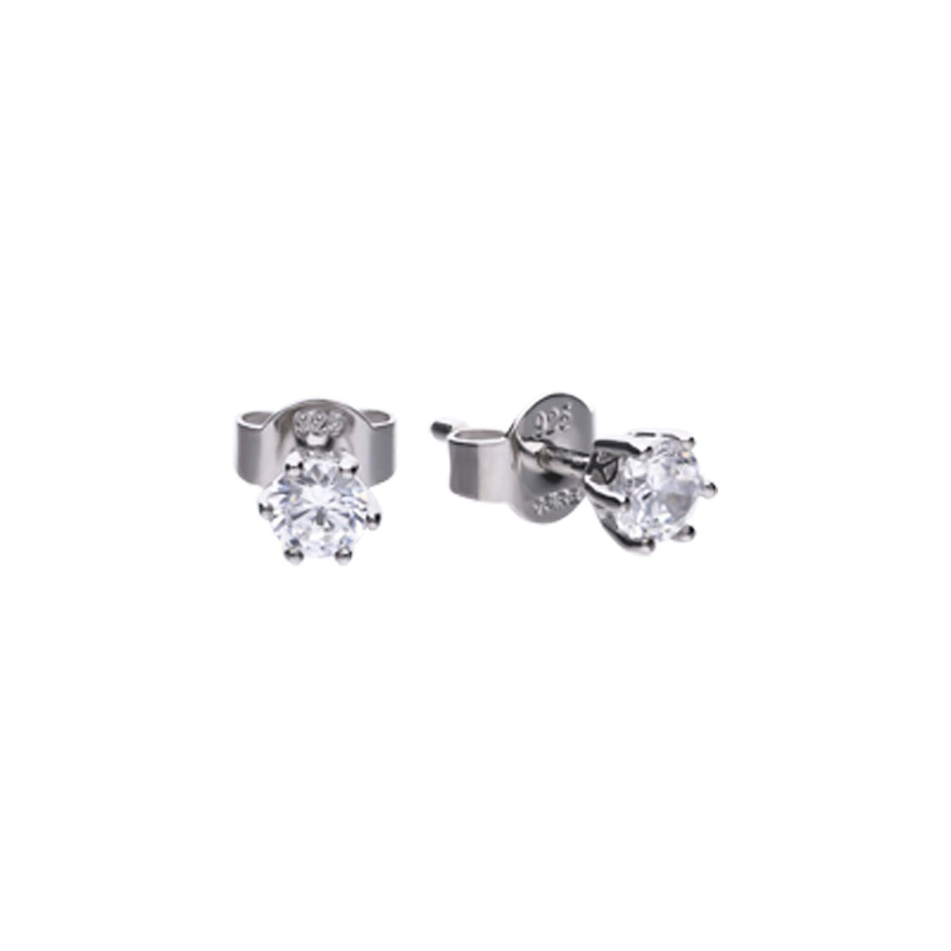 Six Claw Carat Stud Earrings