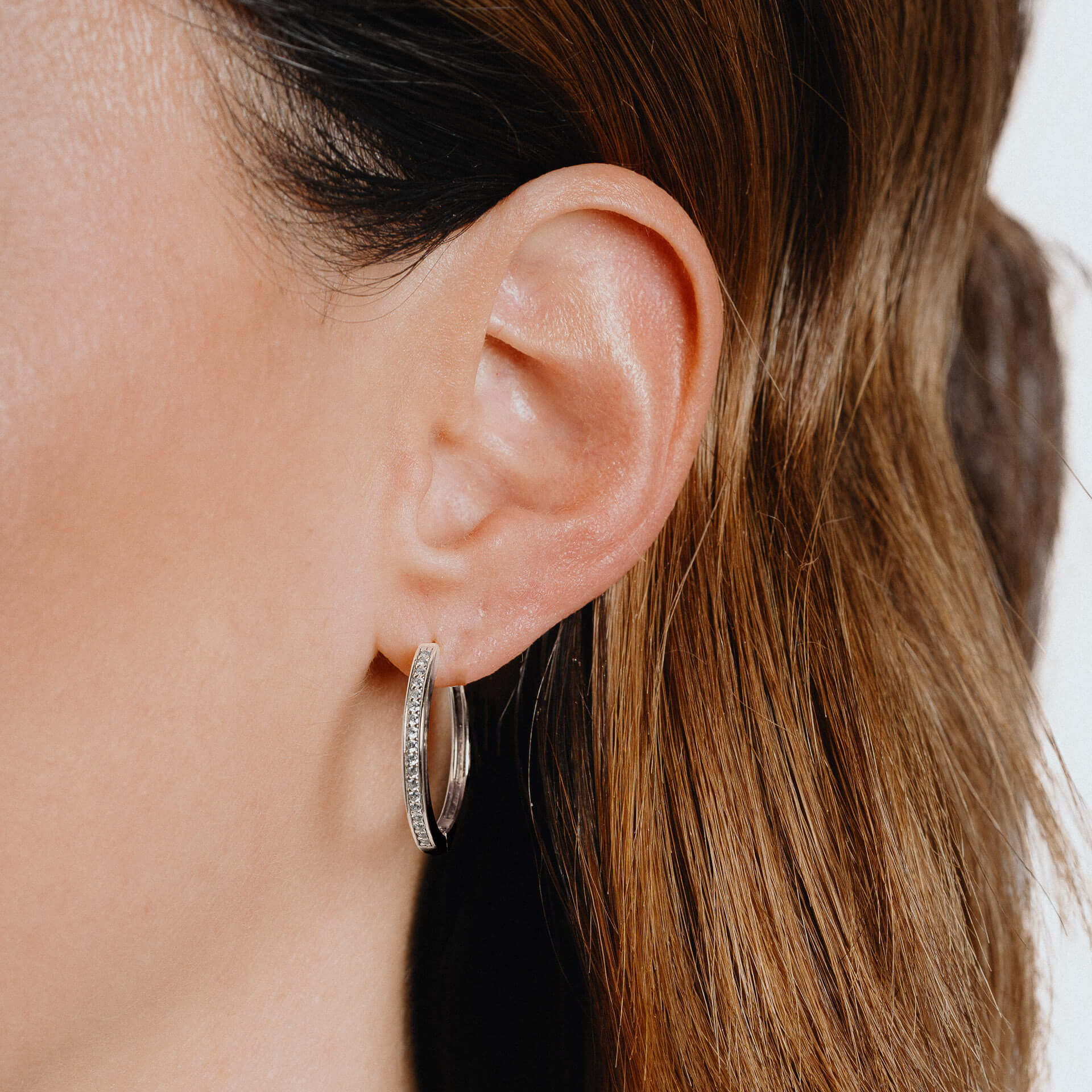 Classic Creole Zirconia Hoop Earrings