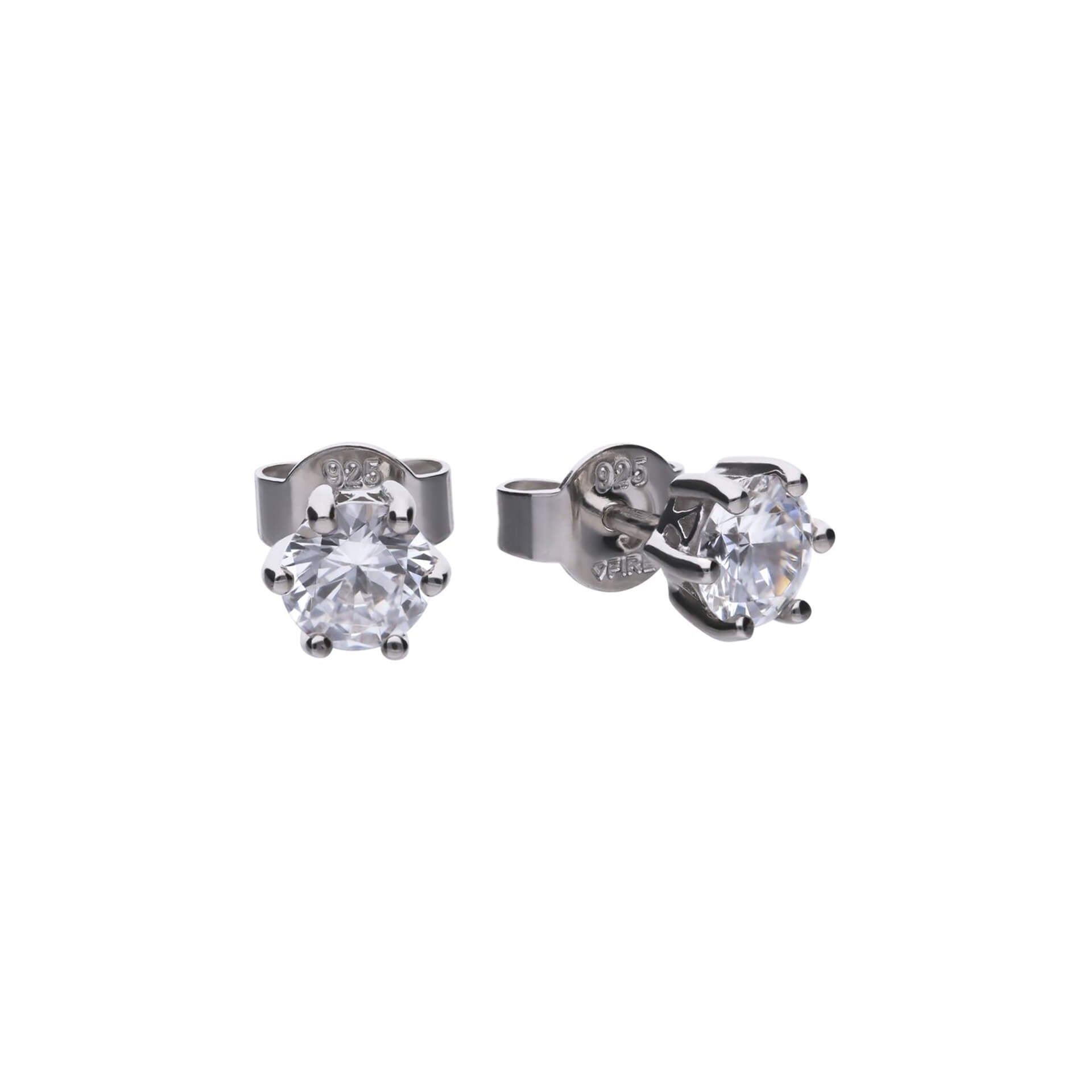 Six Claw Carat Stud Earrings