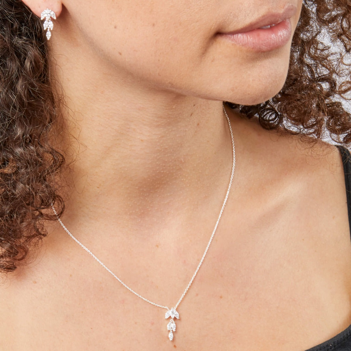Cubic Zirconia Marquise Drop Earrings
