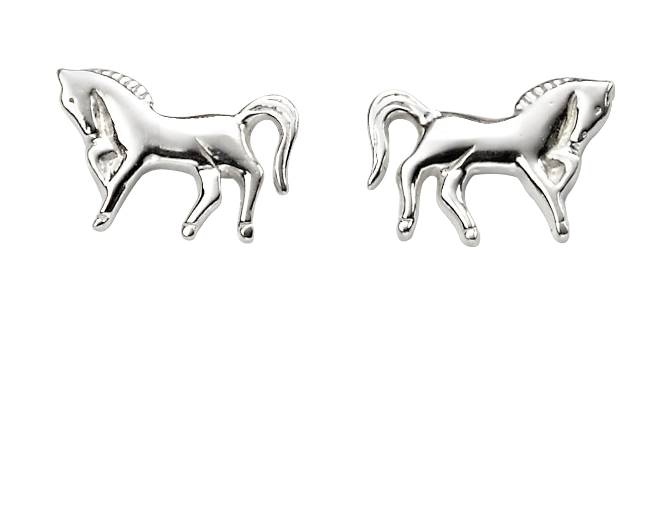 Silver Horse Stud Earrings
