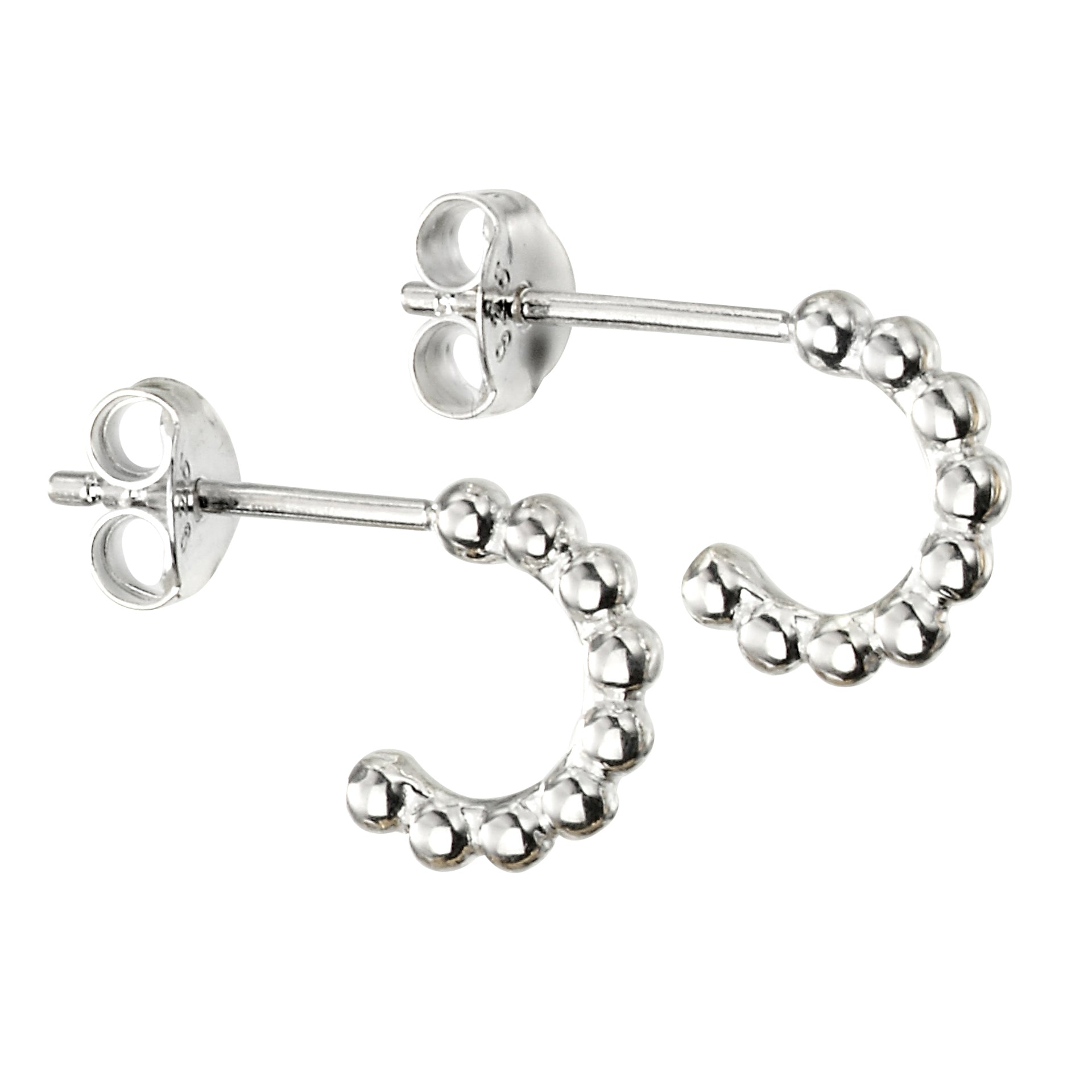 3/4 Ball Hoop Earrings