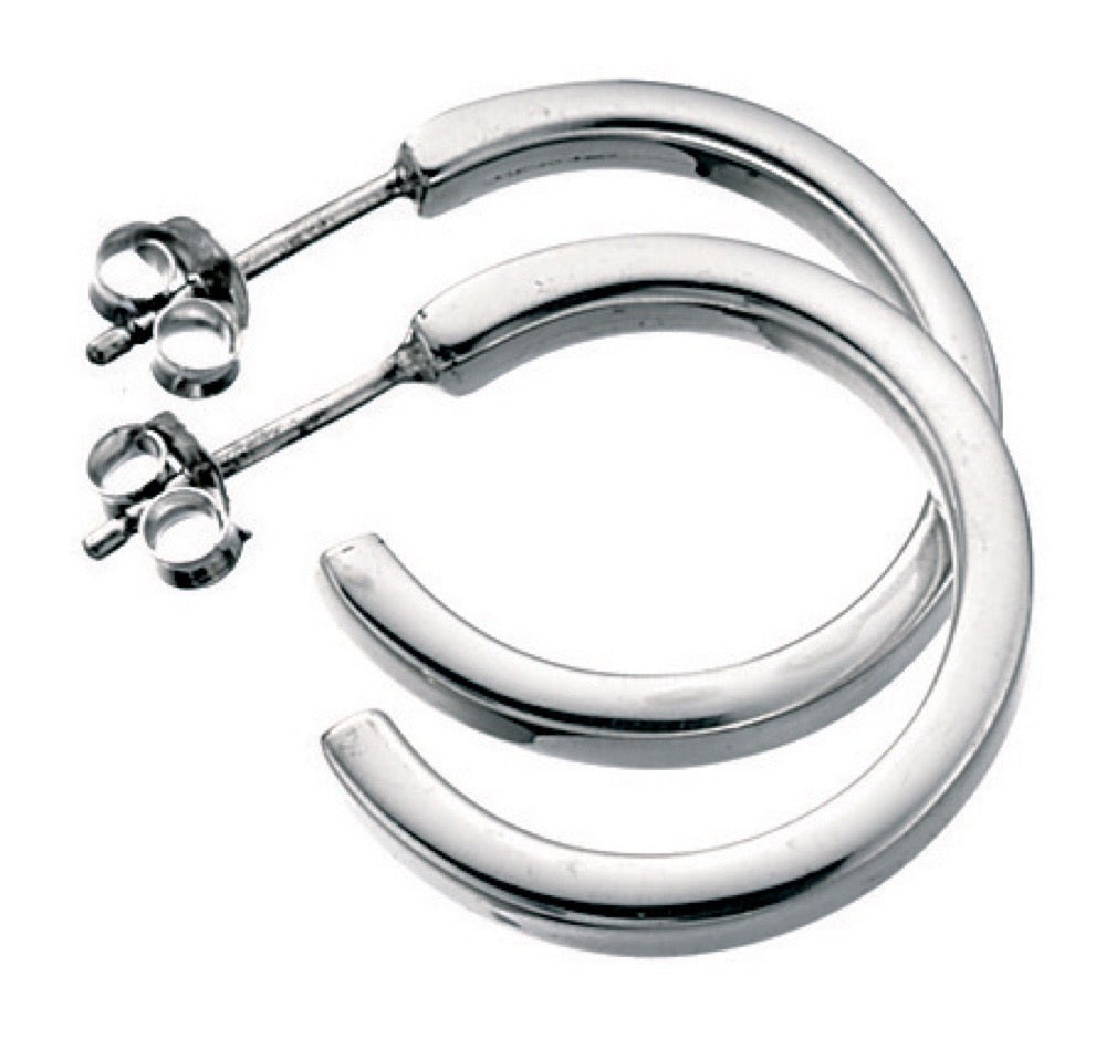 Square Cut Hoop Earrings 21mm