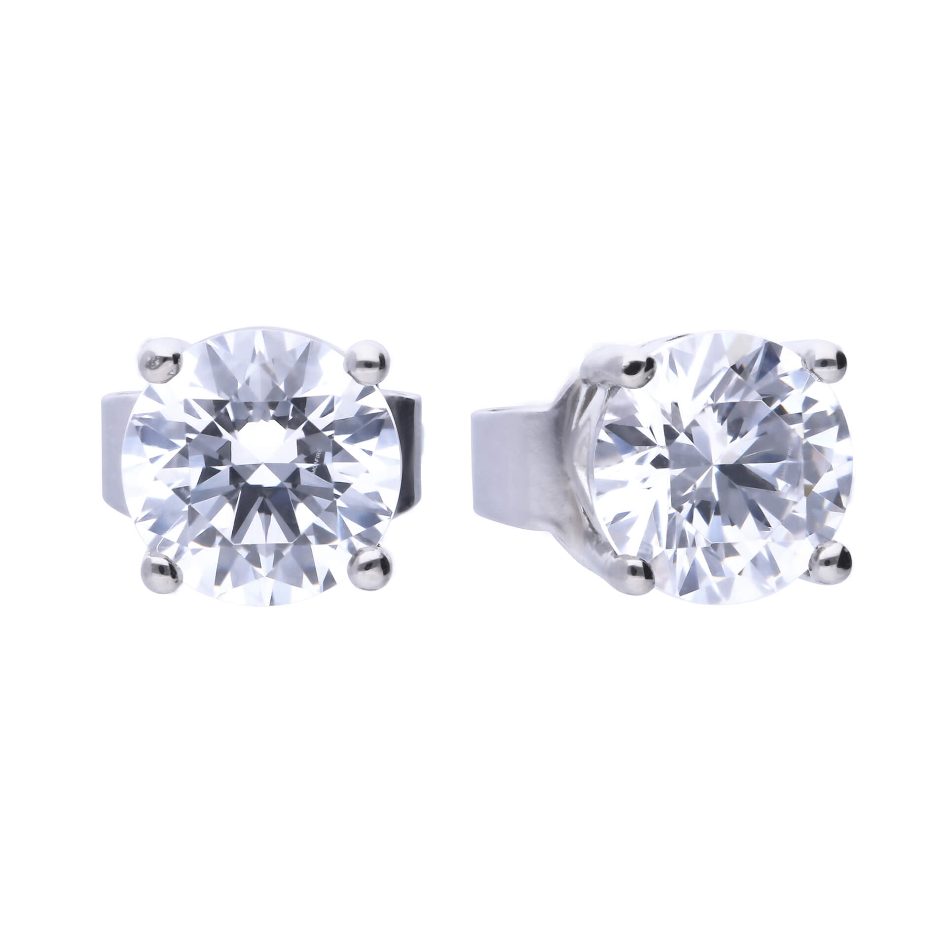 Four Claw Carat Stud Earrings