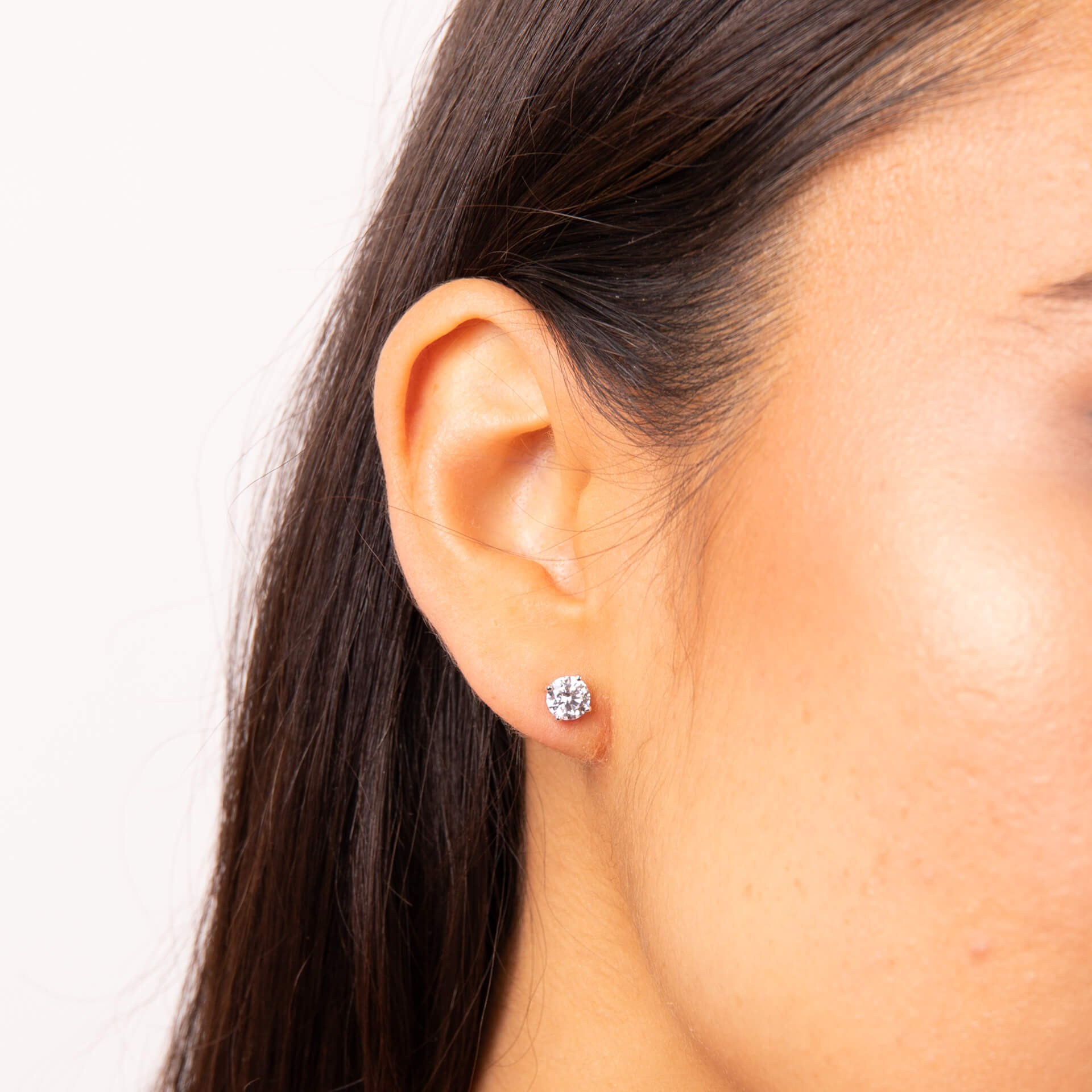 Four Claw Carat Stud Earrings