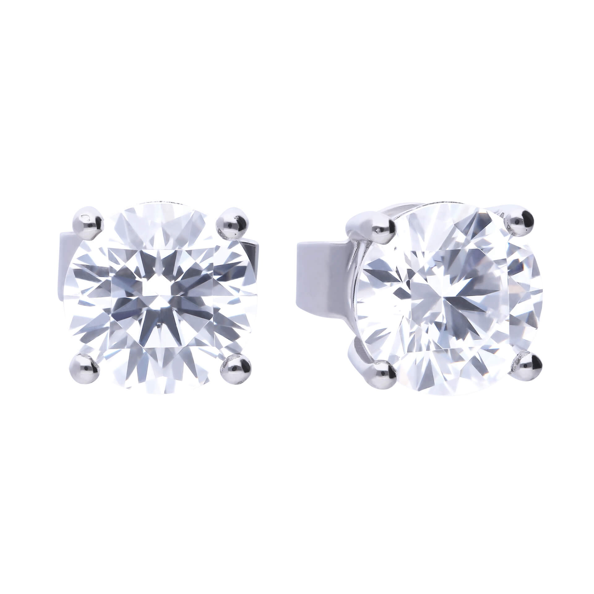 Four Claw Carat Stud Earrings