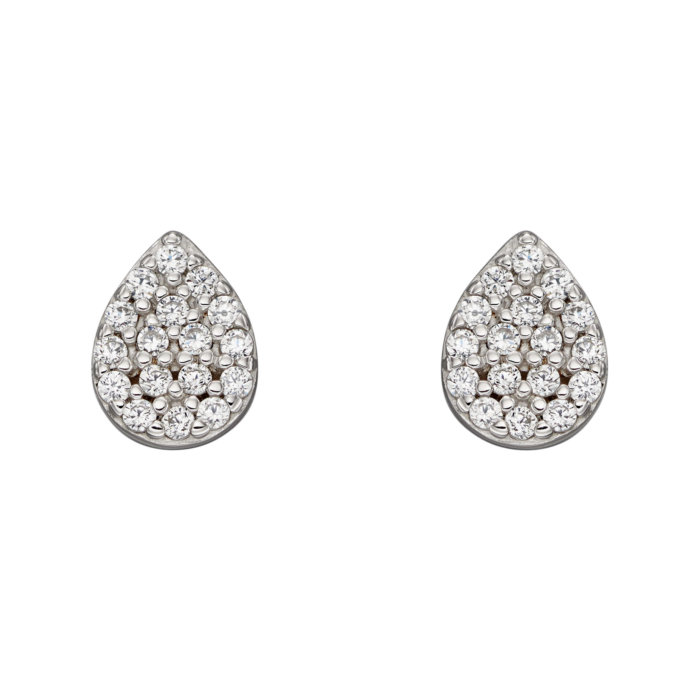 Teardrop Cubic Zirconia Stud Earrings