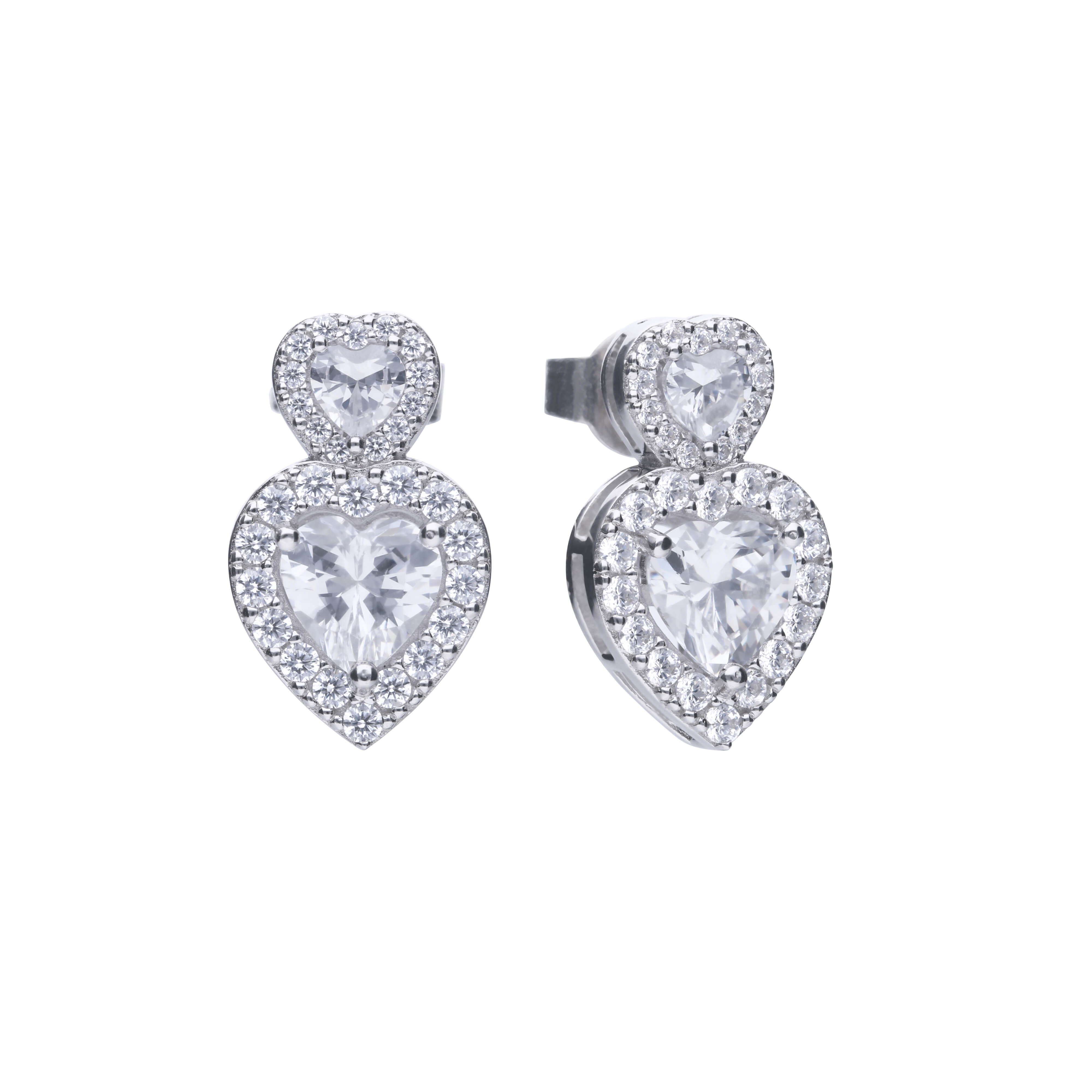 Double Heart Vintage Style Earrings