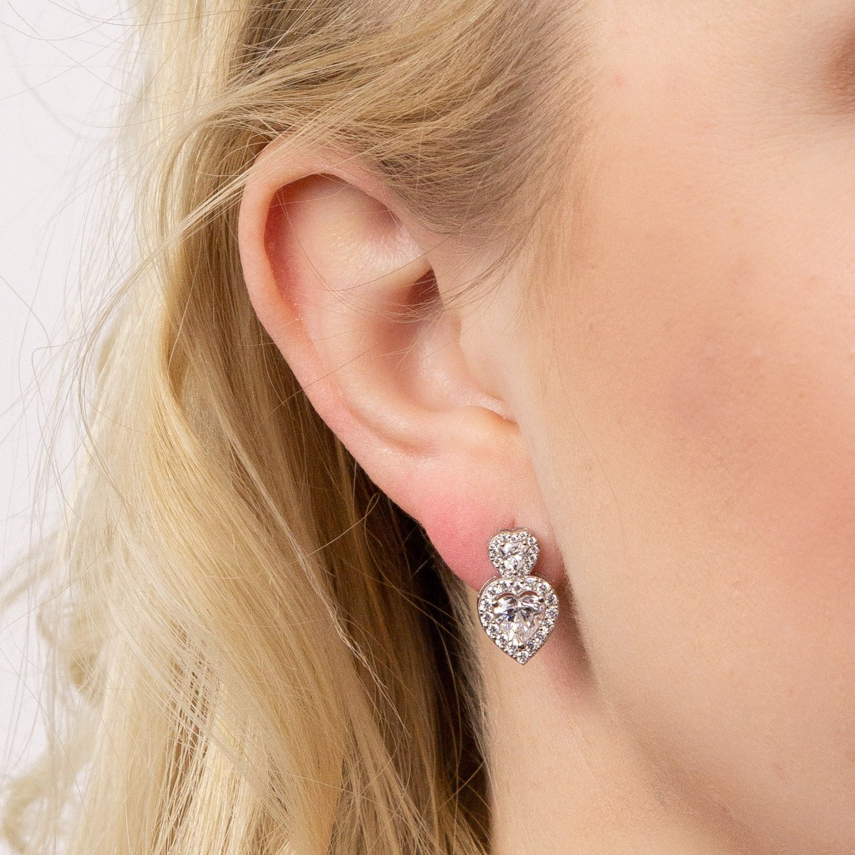 Double Heart Vintage Style Earrings