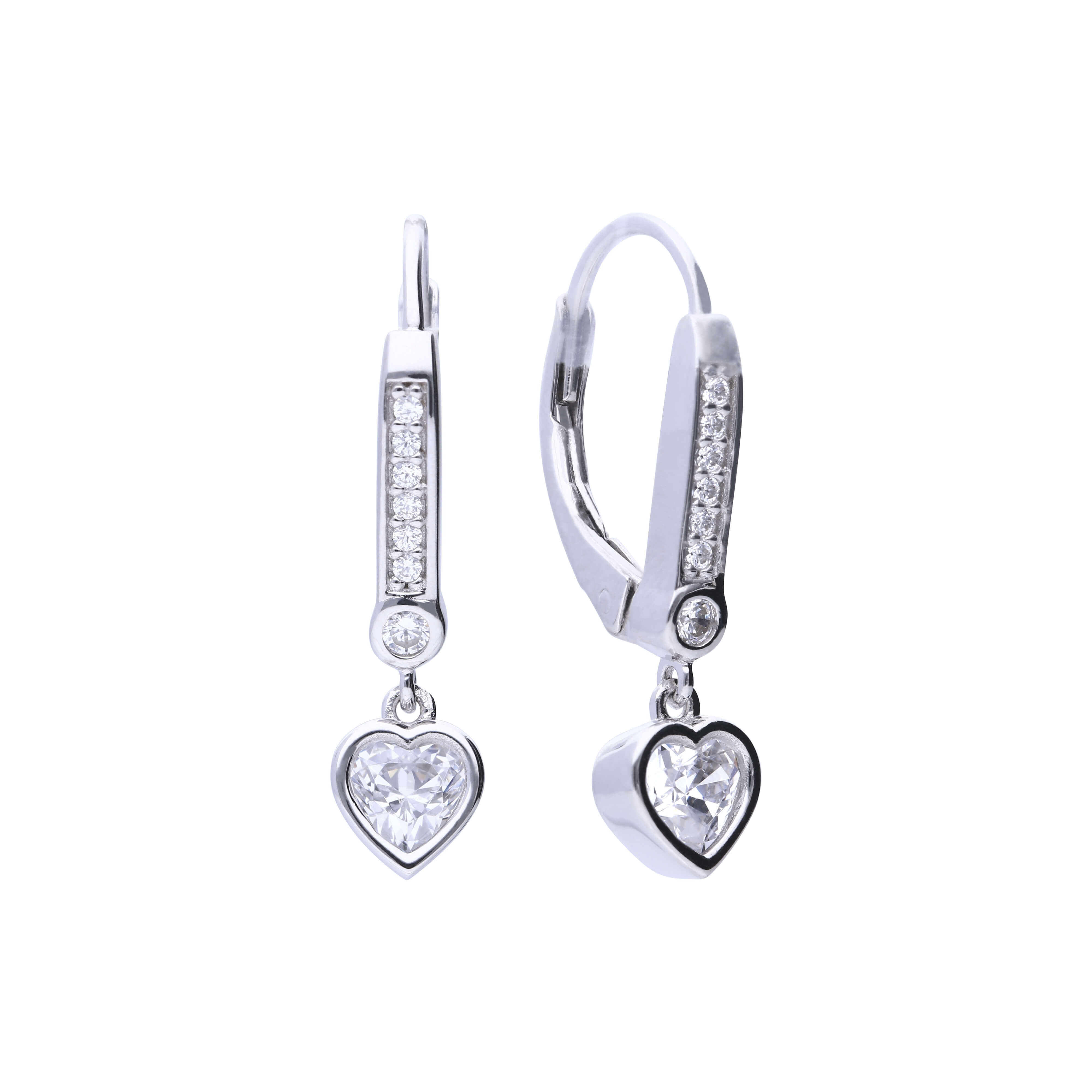 Hoop Earrings with Heart Detail