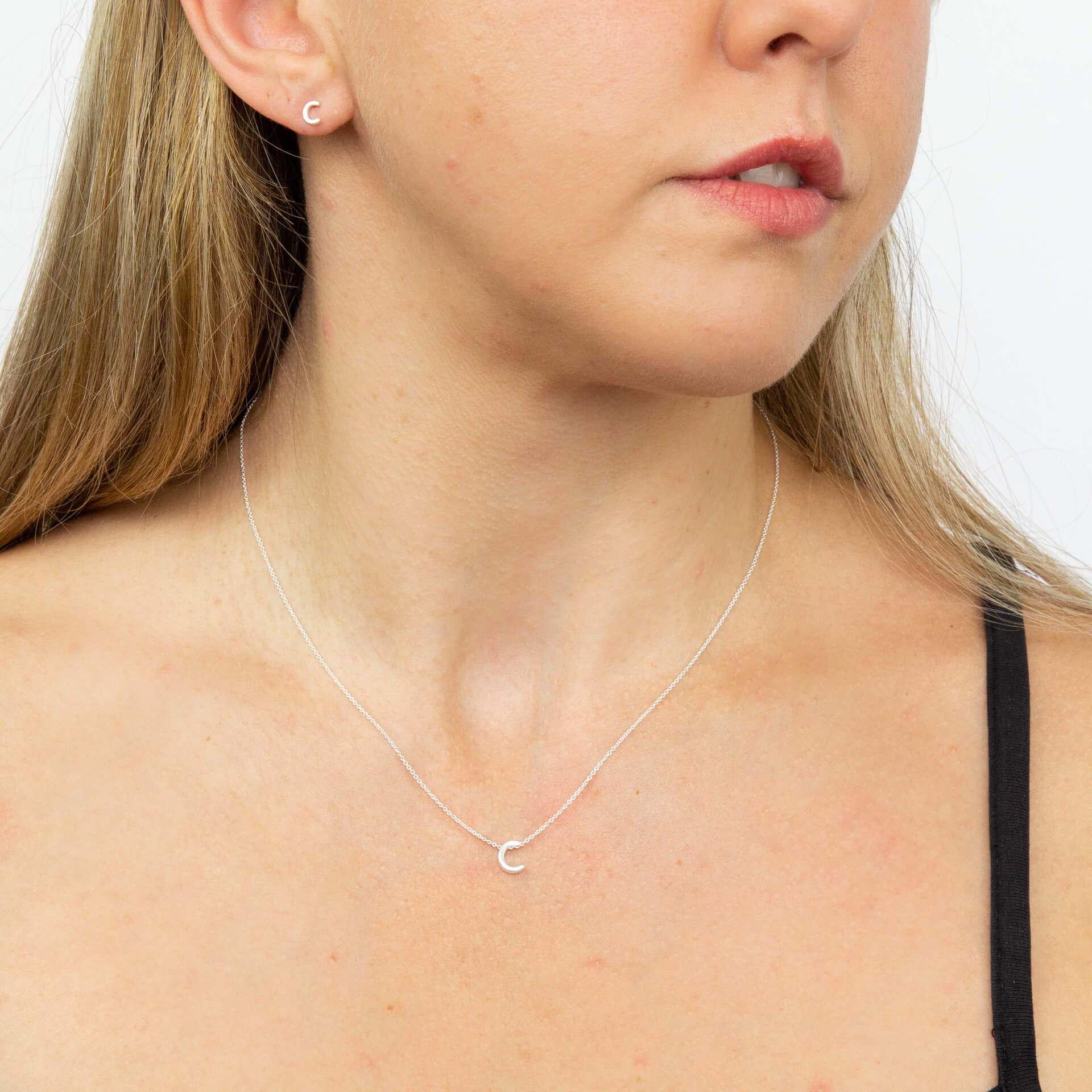 Initial Stud Earrings