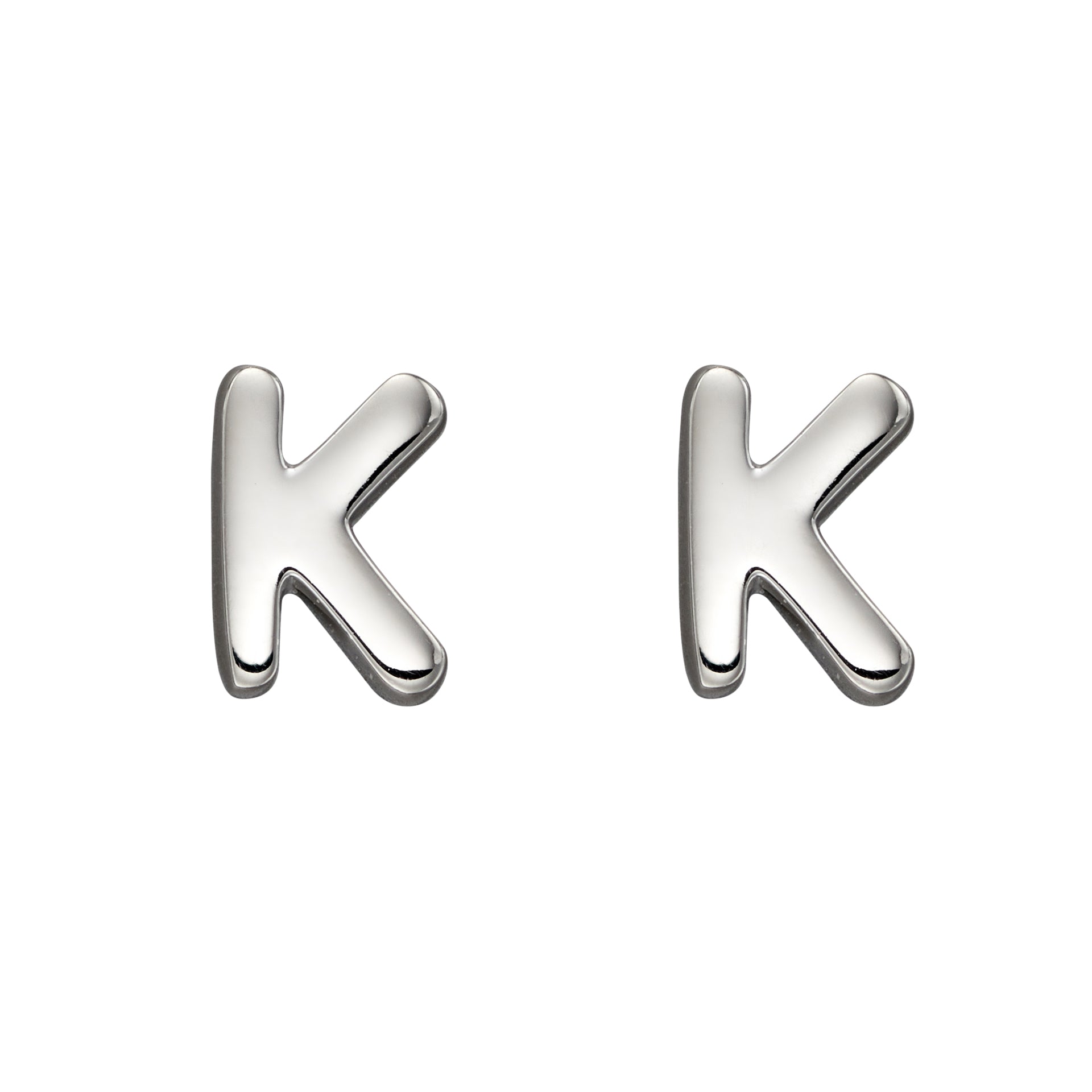 Initial Stud Earrings