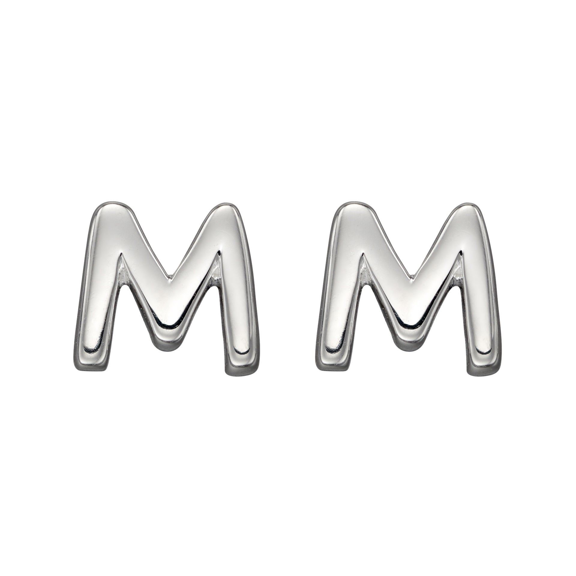 Initial Stud Earrings