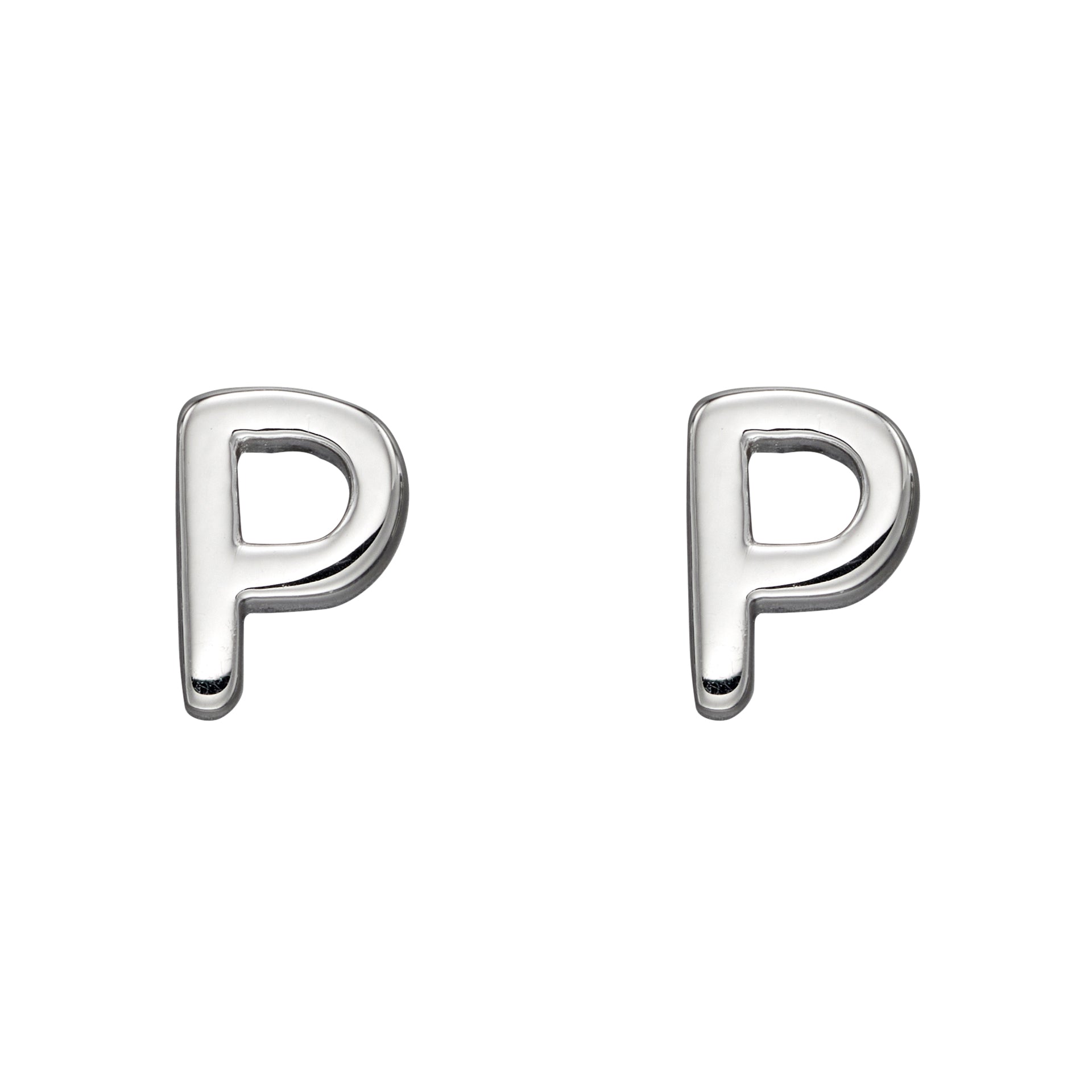 Initial Stud Earrings