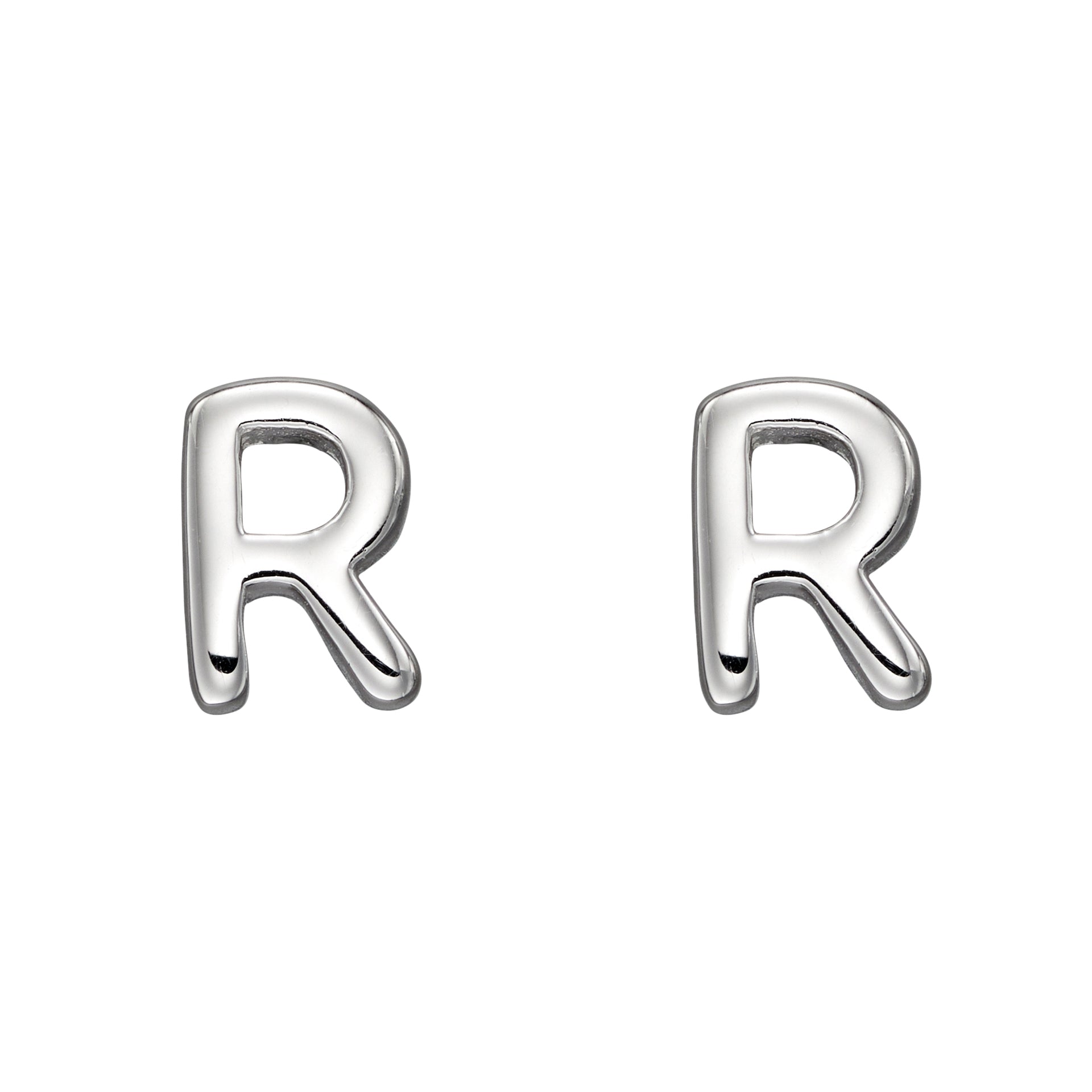 Initial Stud Earrings