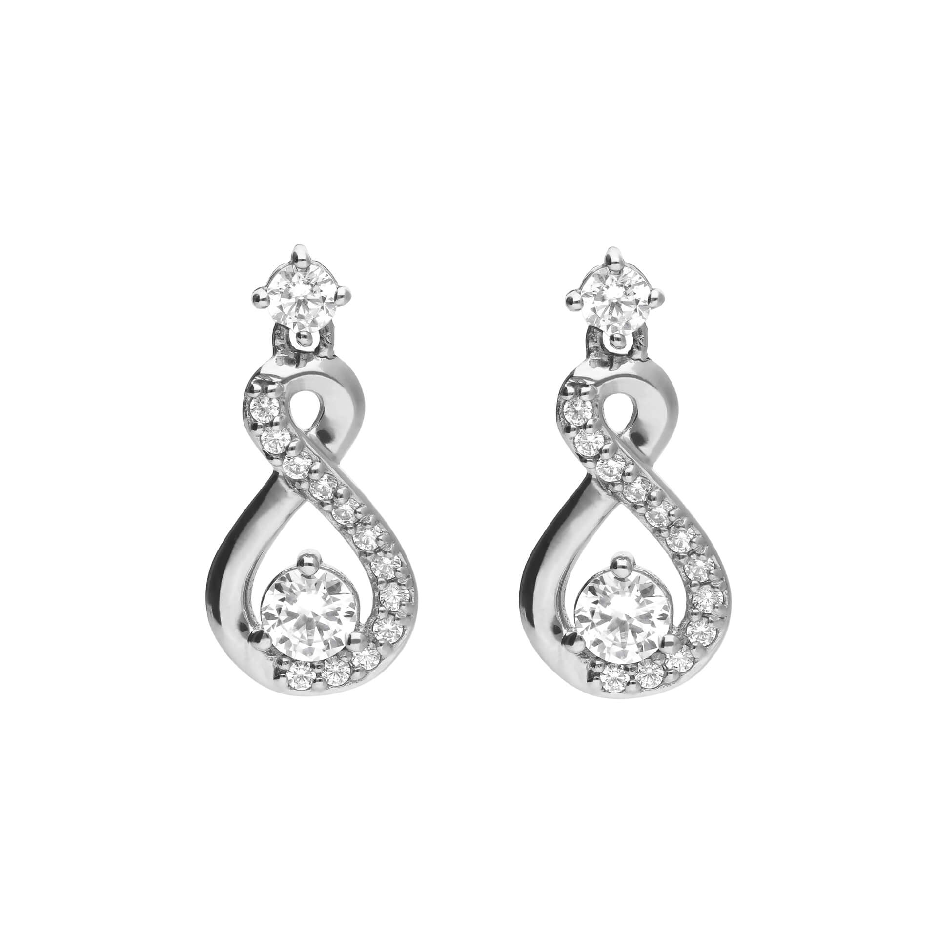 Infinity Zirconia Drop Earrings