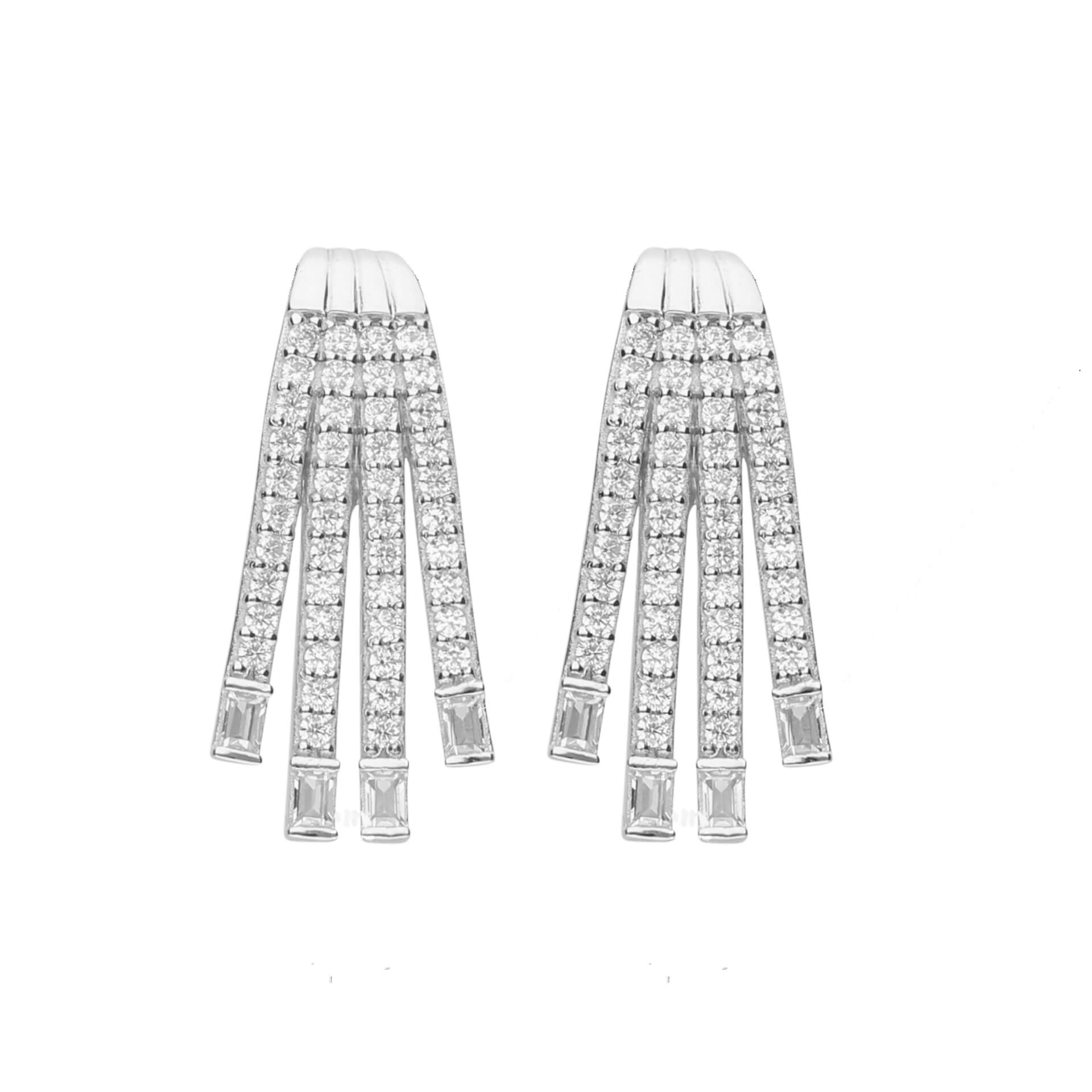 Waterfall Zirconia Drop Earrings