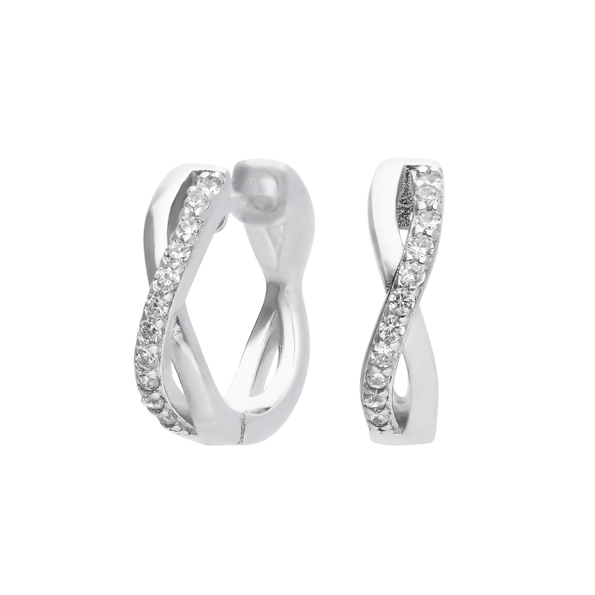 Infinity Zirconia Hoop Earrings