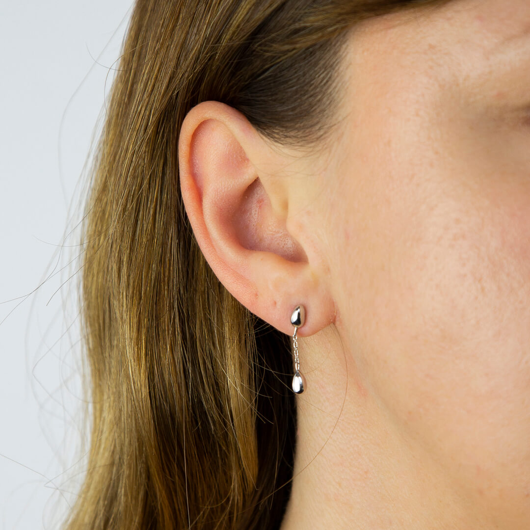 Flower Bud Drop Earrings
