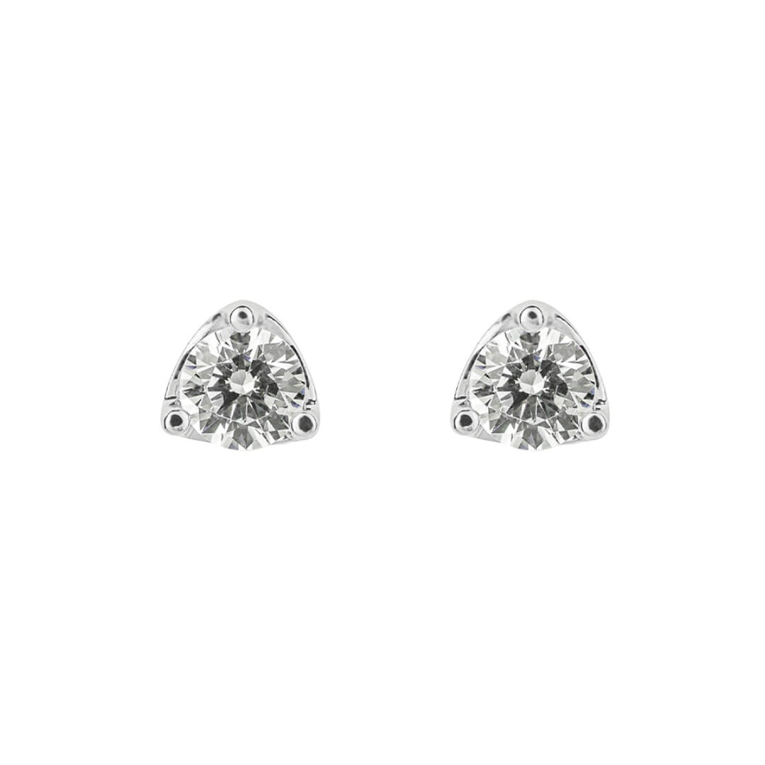 Three Claw Solitaire Stud Earrings