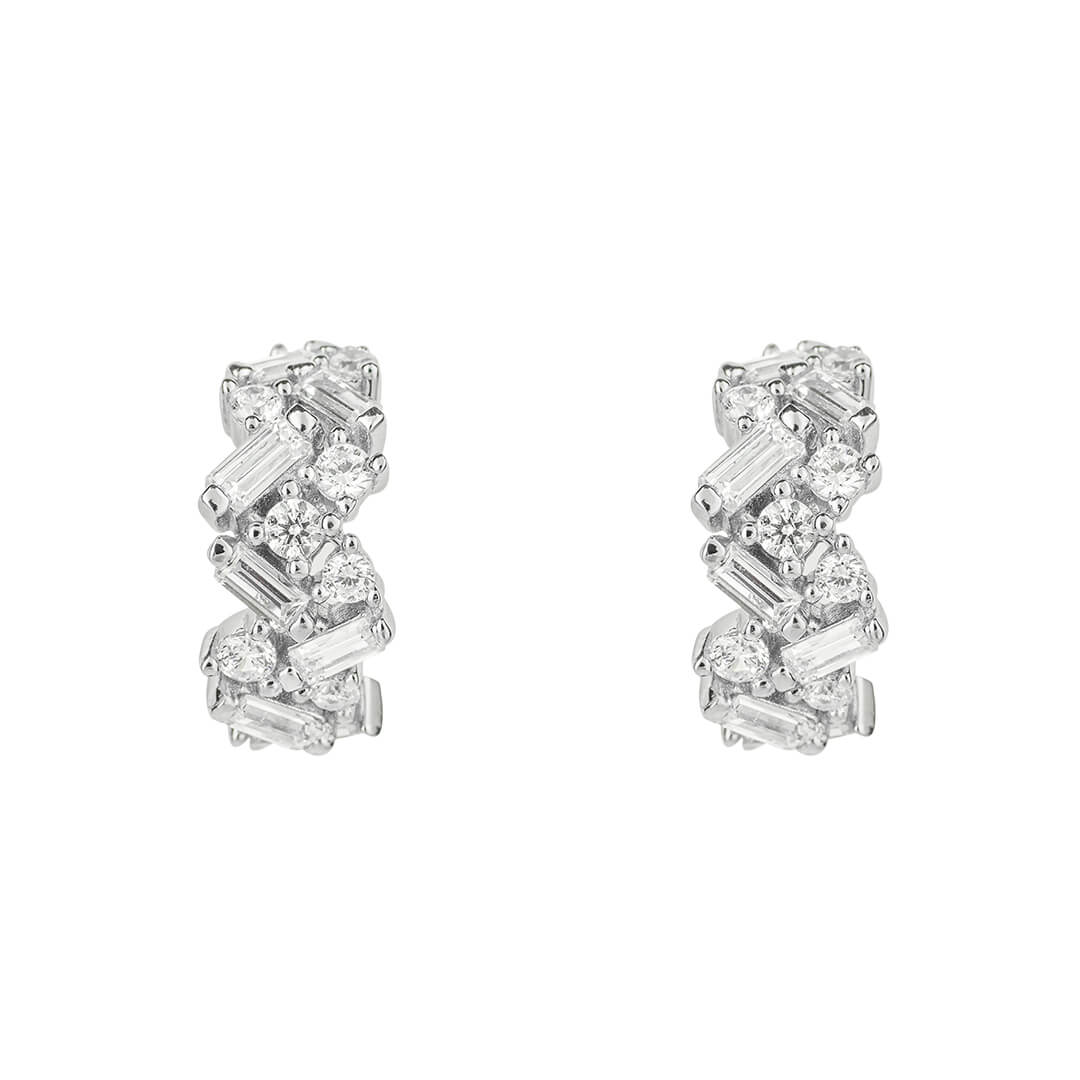Baguette Scatter Hoop Earrings