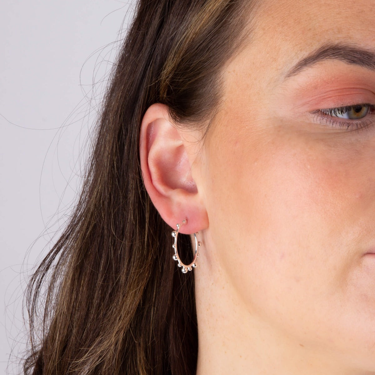 Ball Hoop Earrings