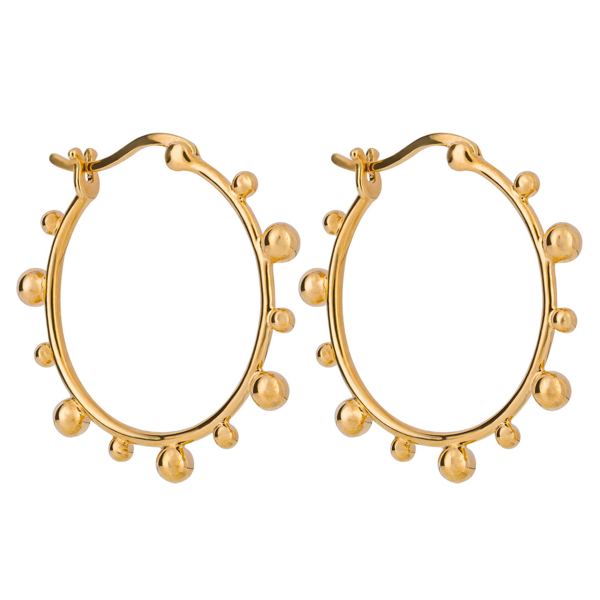 Ball Hoop Earrings