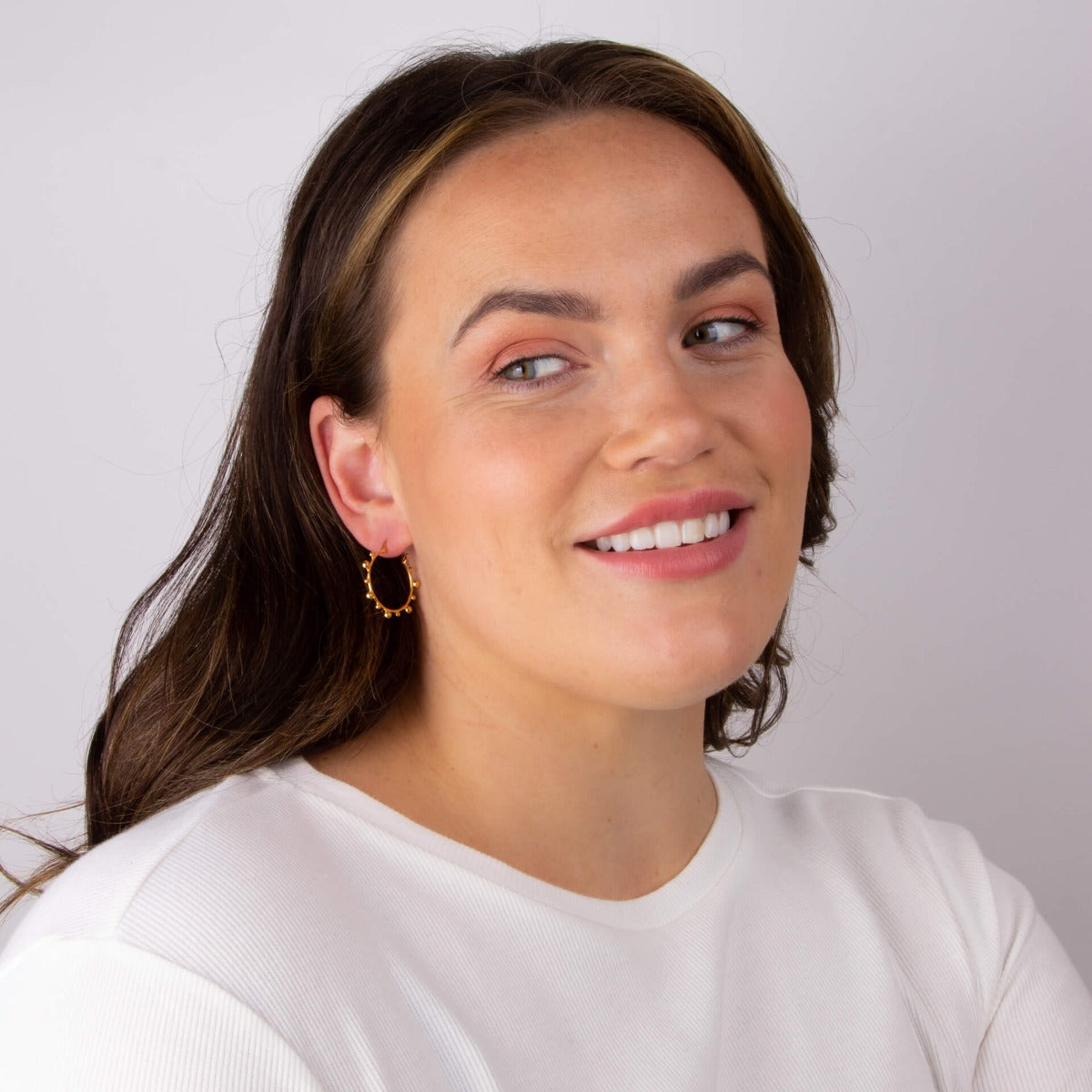 Ball Hoop Earrings