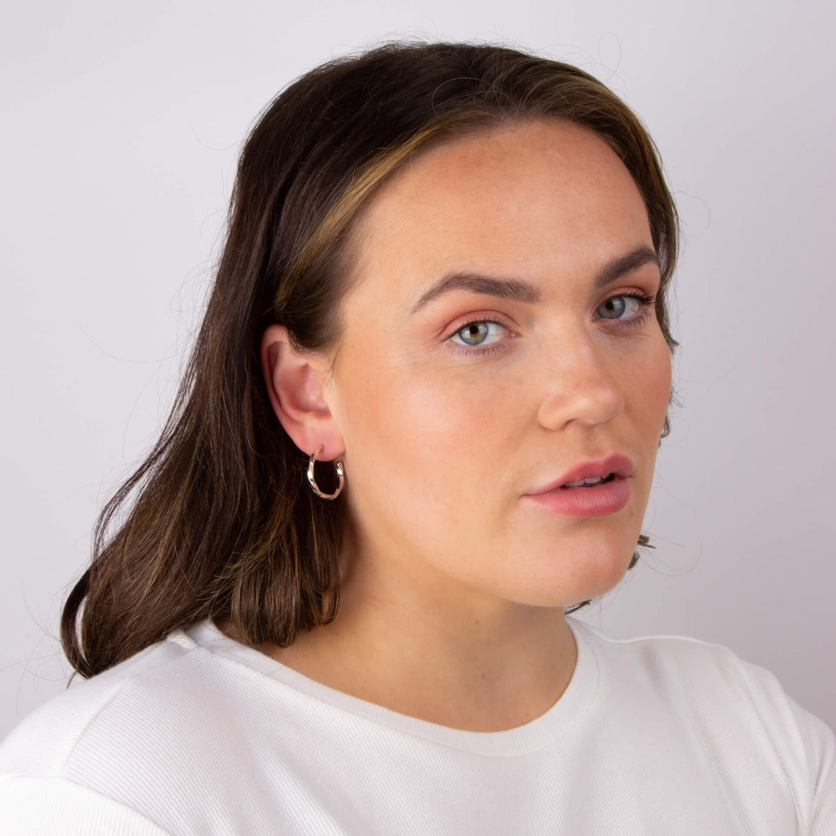 Twisted 3/4 Hoop Earrings