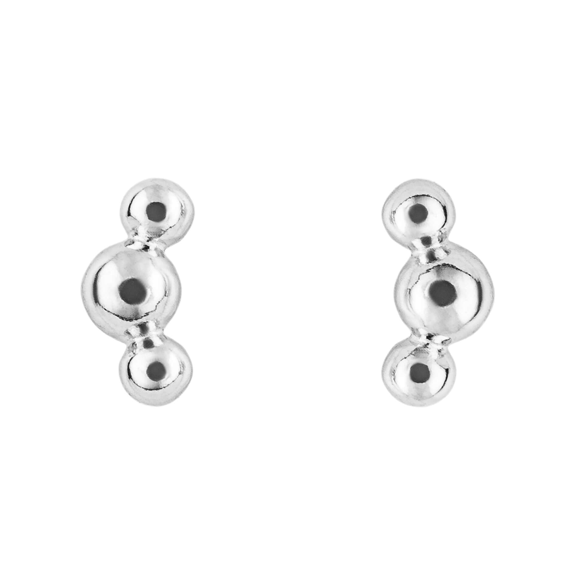 Triple Ball Stud Earrings