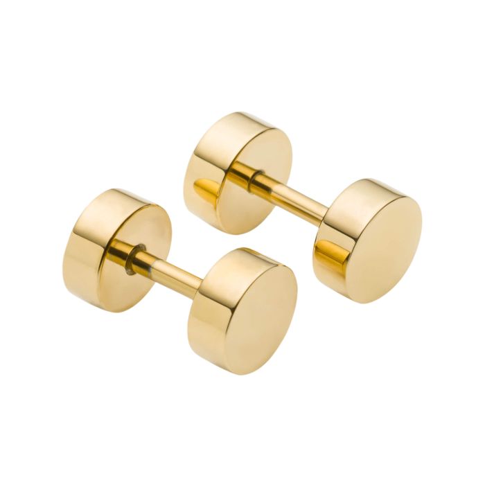 Plain Round Stud Earrings