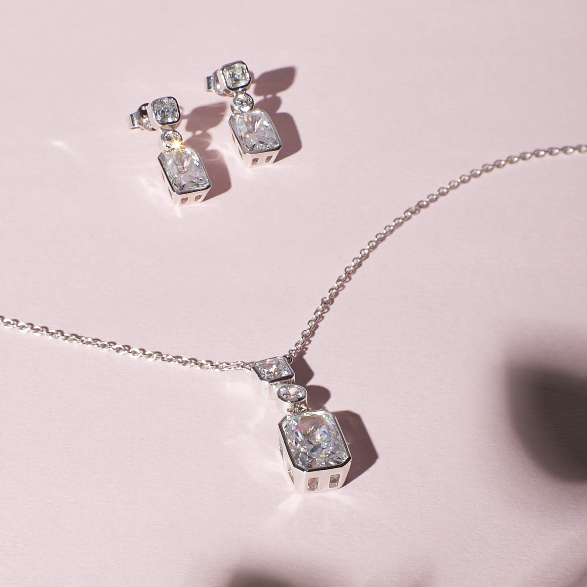 Tri-Stone Drop Pendant