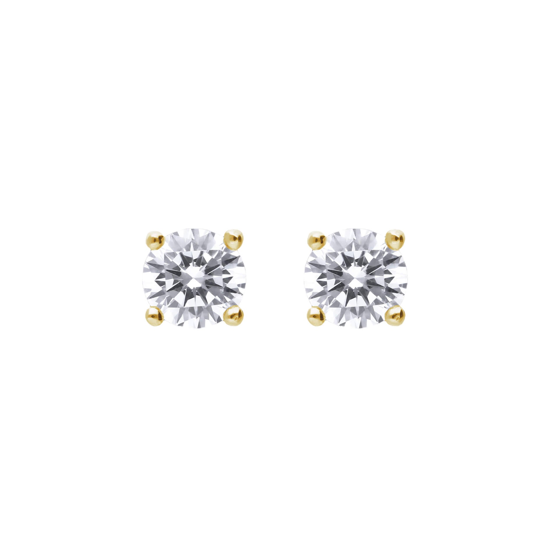 Four Claw Carat Stud Earrings