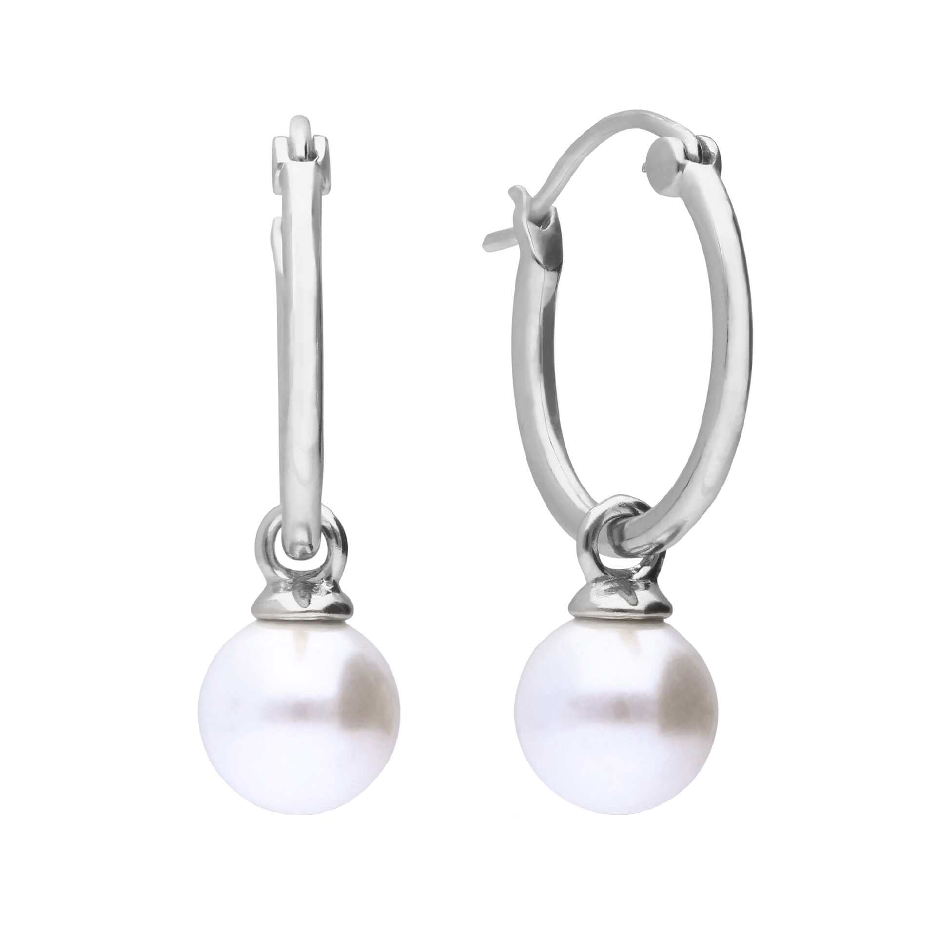 Assembled Hoop Earrings with Shell Pearl